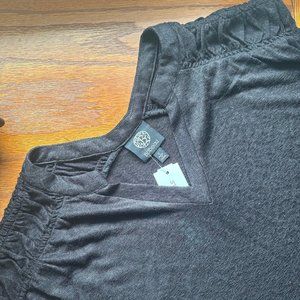 Women's Black Short-Sleeve Blouse